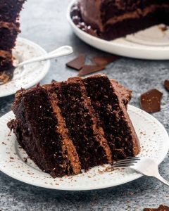 Chocolate cake slice
