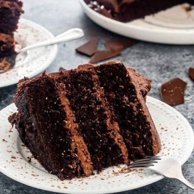 Chocolate cake slice