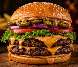 Double Spicy Beef Burger